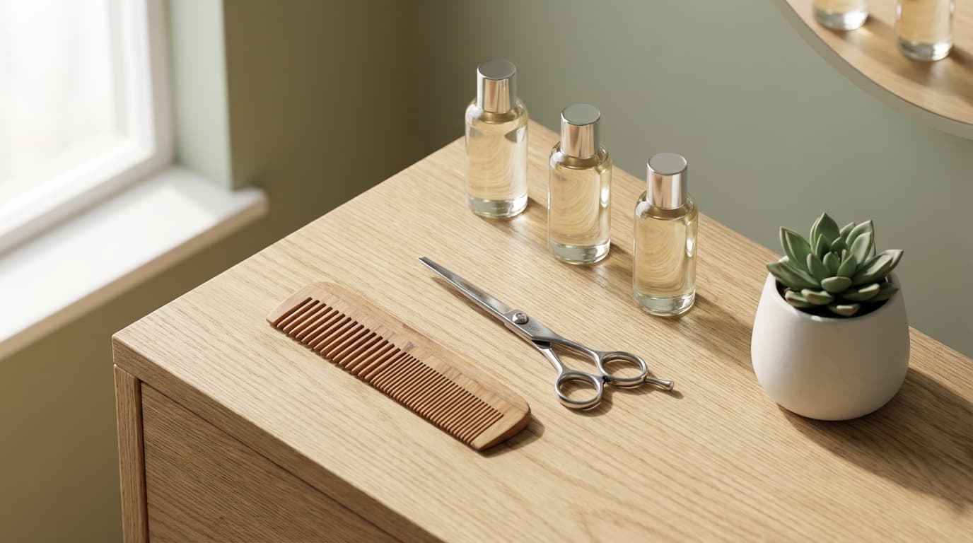Fresh Crown wig cleaning table with a wig on a stand